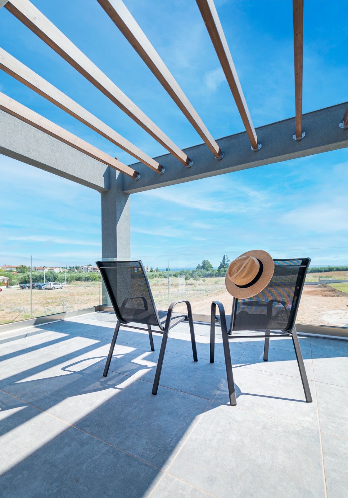 Charming exterior design of Asteria Mare with garden